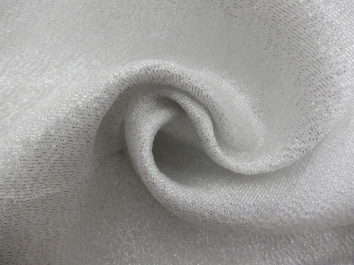 Silk Blend Metallic Marquisette