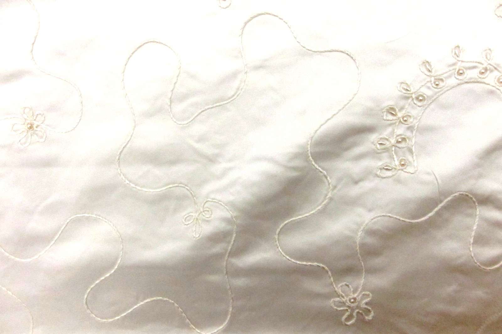 Beaded and Embroidered Silk Satin0