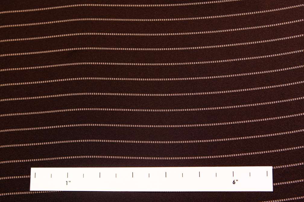 4Ply Silk Crepe Stripe On Brown Background