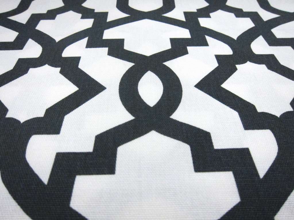 Charcoal Imperial Trellis Cotton Canvas Print2