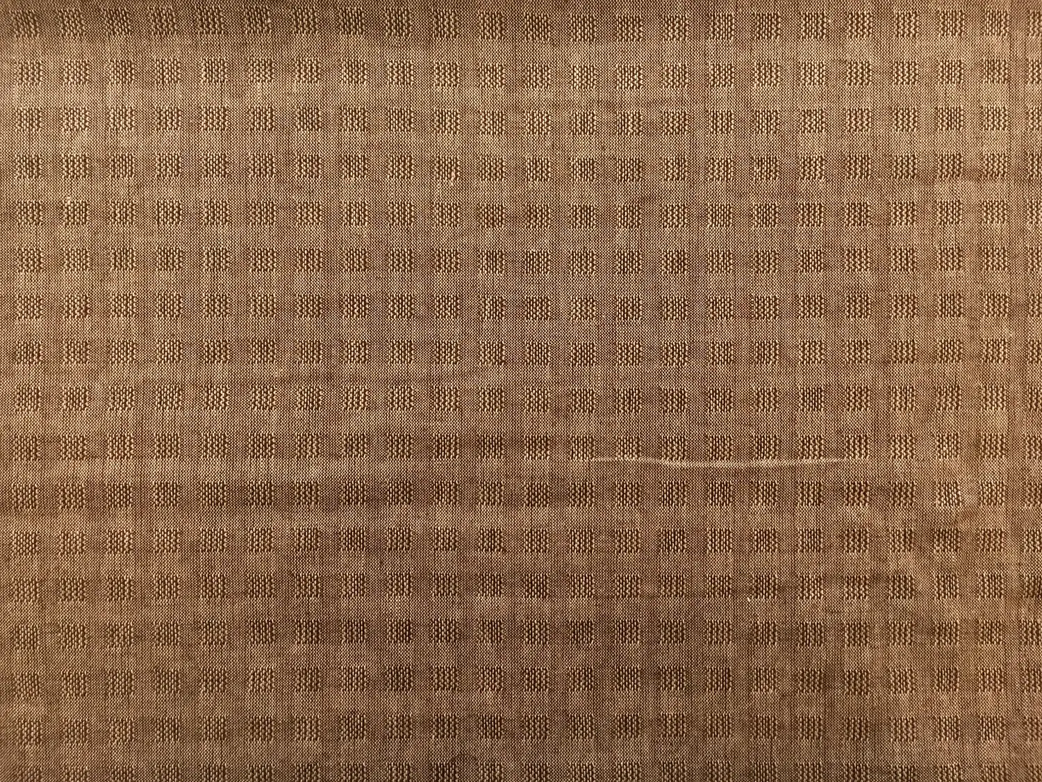 Woven Cotton Novelty Check in Caramel