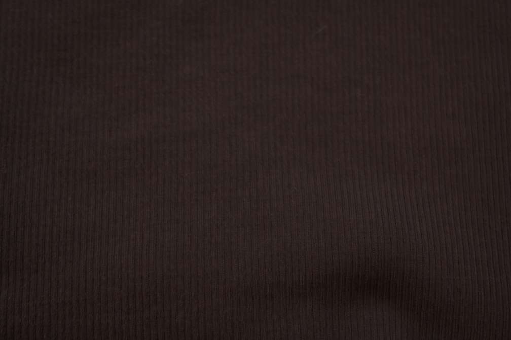 Virgin Wool Rib Knit in Chocolate0
