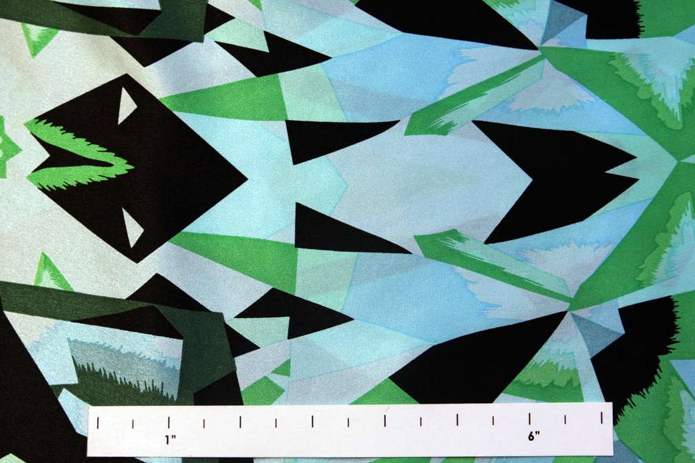 REDUCED Printed Silk Charmeuse0