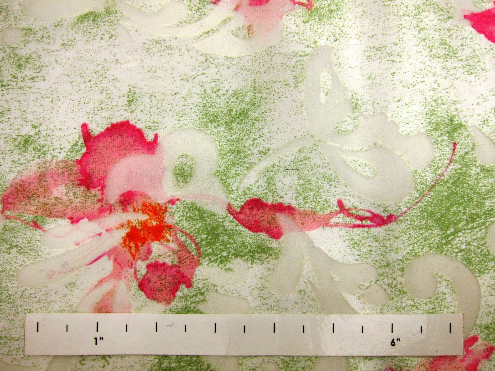 Printed Silk Burnout Chiffon1