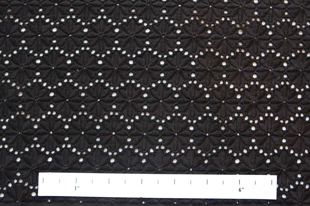 Cotton Eyelet in Black0