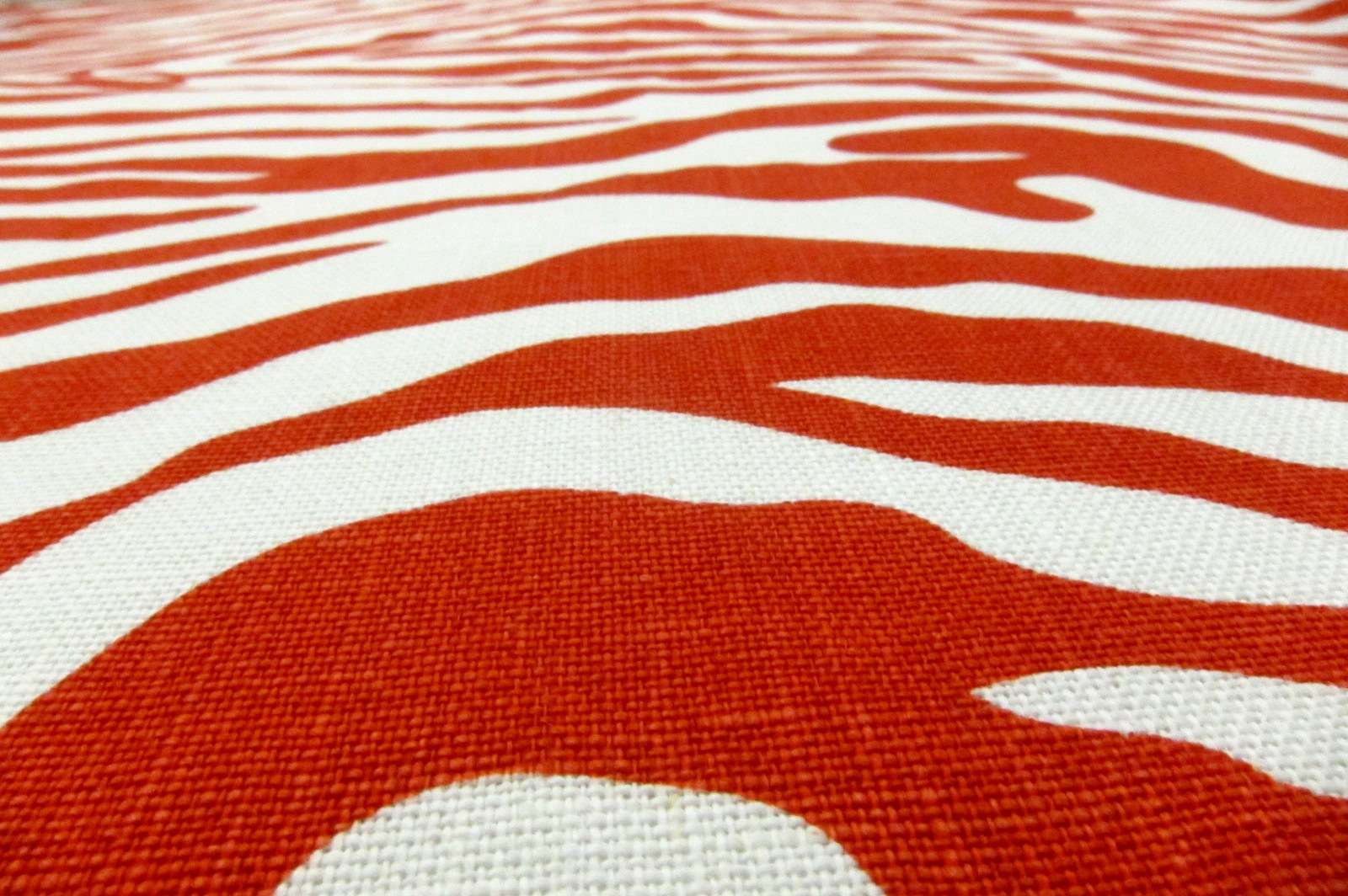 Linen Upholstery Zebra Print in Cinnamon2