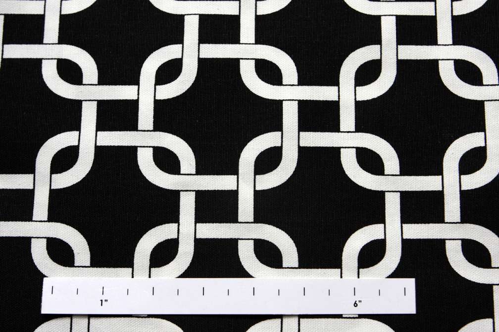 Cotton Canvas Geometric Knot Print1