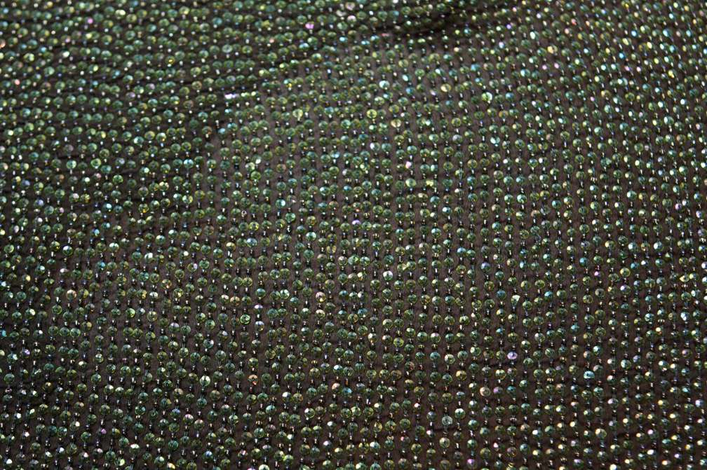 Sequins on Silk Chiffon0