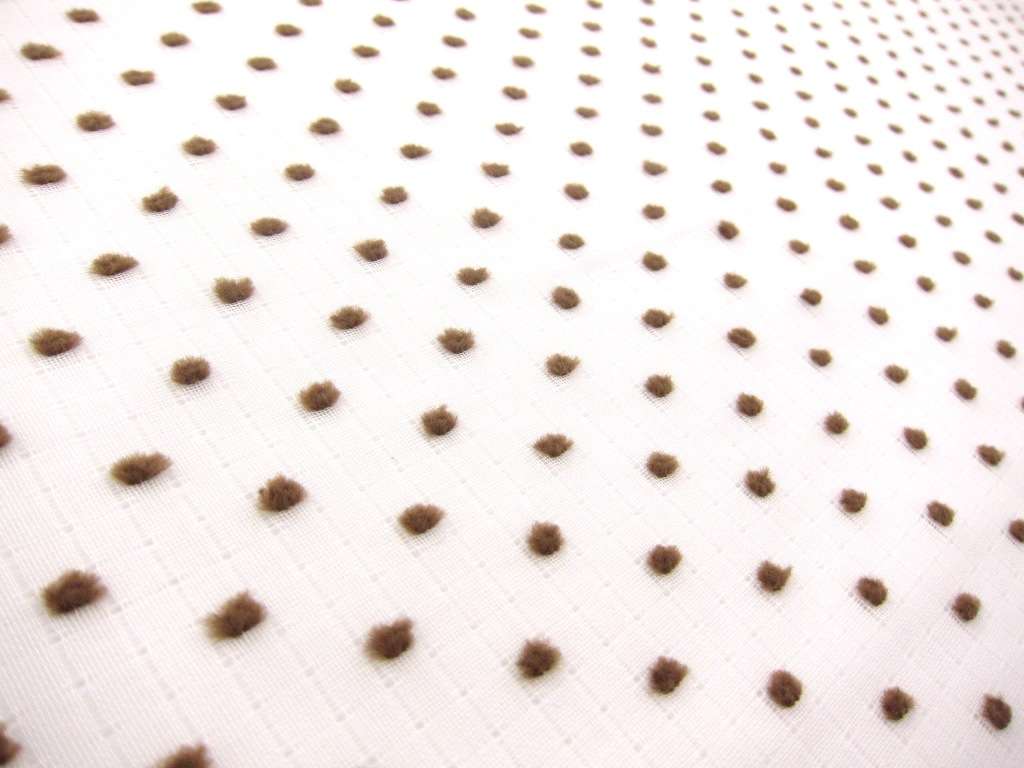 Cotton Plumetis in Brown0