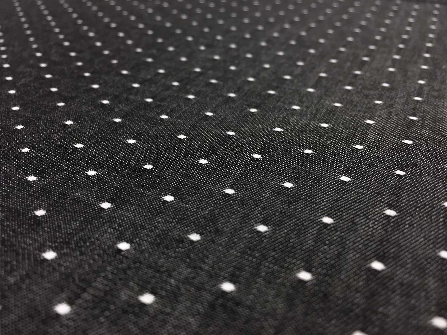 Cotton Chambray Dots In Black2