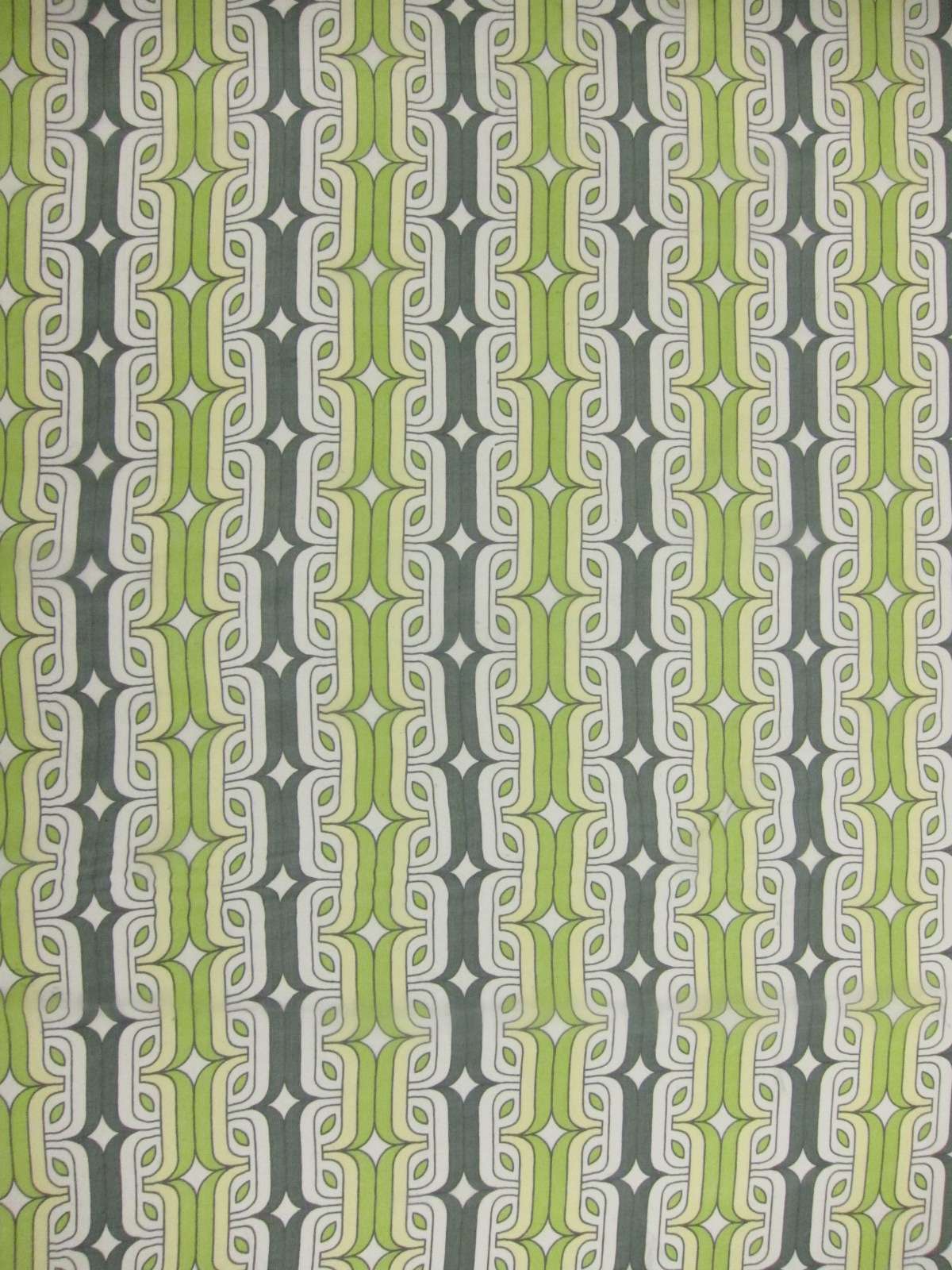 lPrinted Silk Chiffon Purple Green Stripes With Stars On Them On Light Green Background