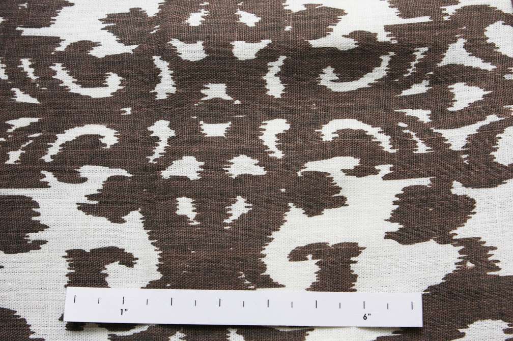 Linen Upholstery Ornamental Ikat Print2