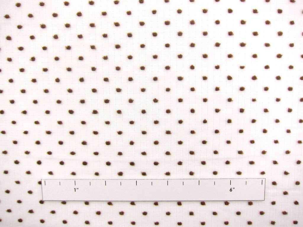 Cotton Plumetis in Brown1