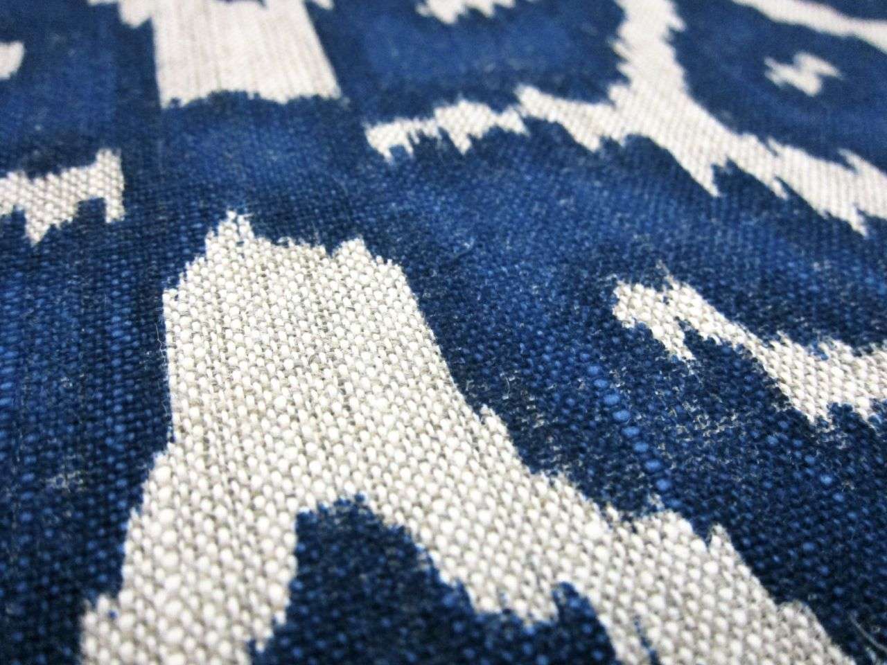 Linen Upholstery Ikat Print2