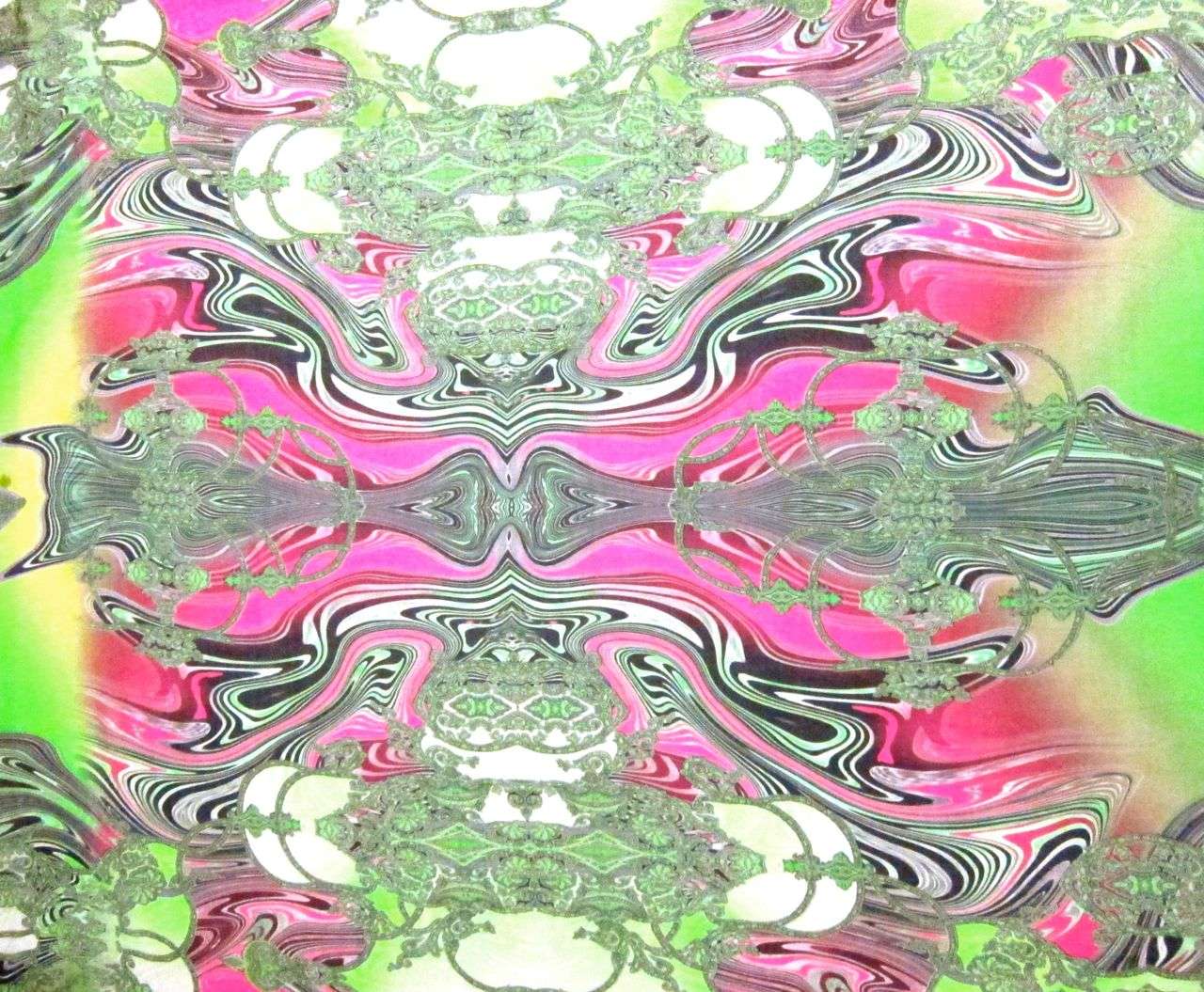 Printed Silk Chiffon Panel0