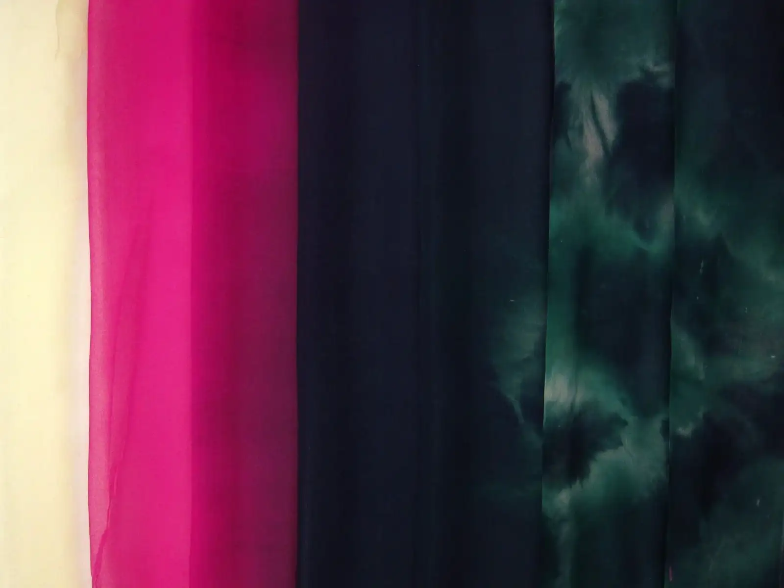 Tie Dye Ombré Silk Chiffon0
