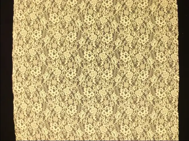 Ecru floral stretch French Chantilly Lace