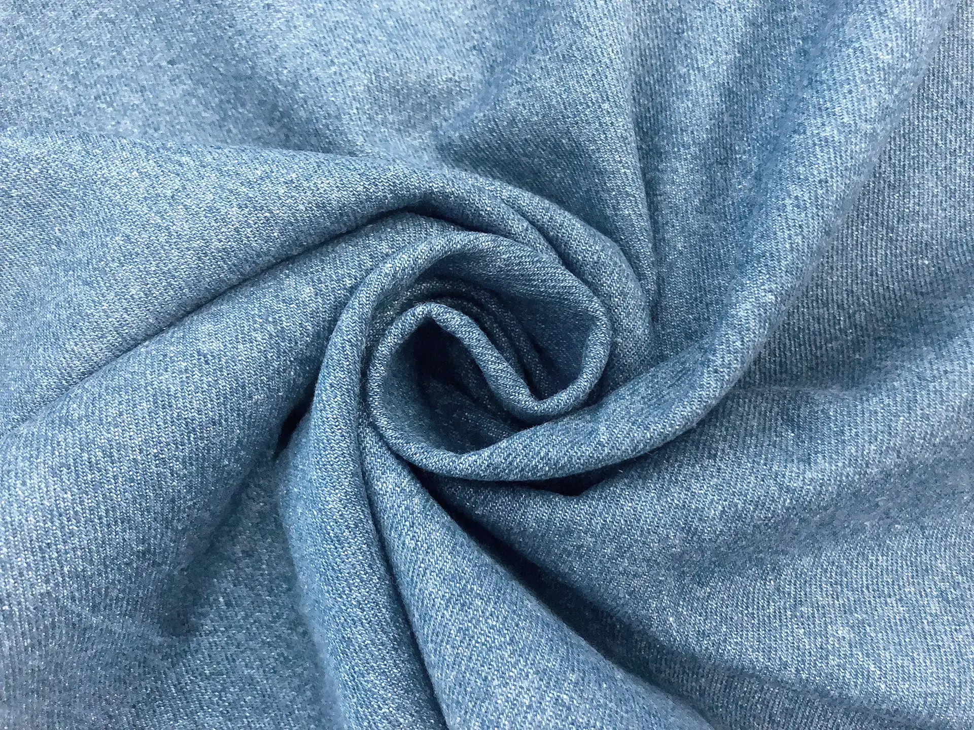 12 oz Washed Cotton Denim in Light Indigo