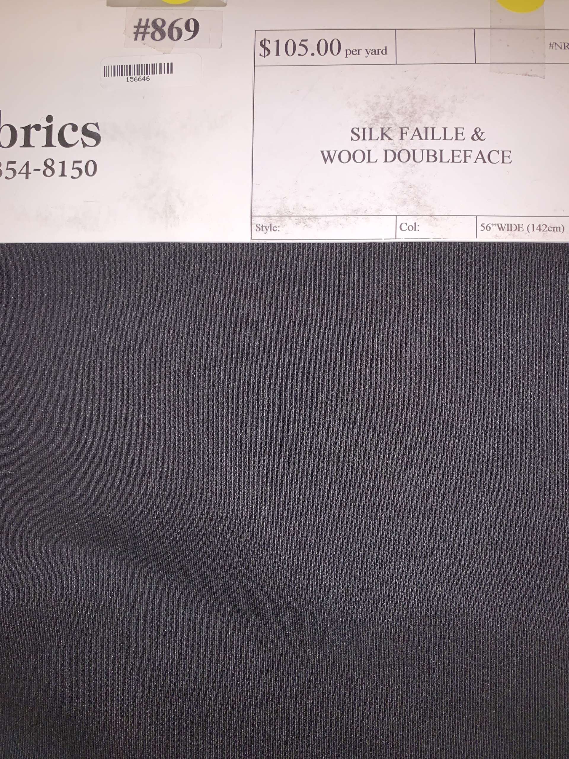 Scnp Silk Faille & Wool Doubleface