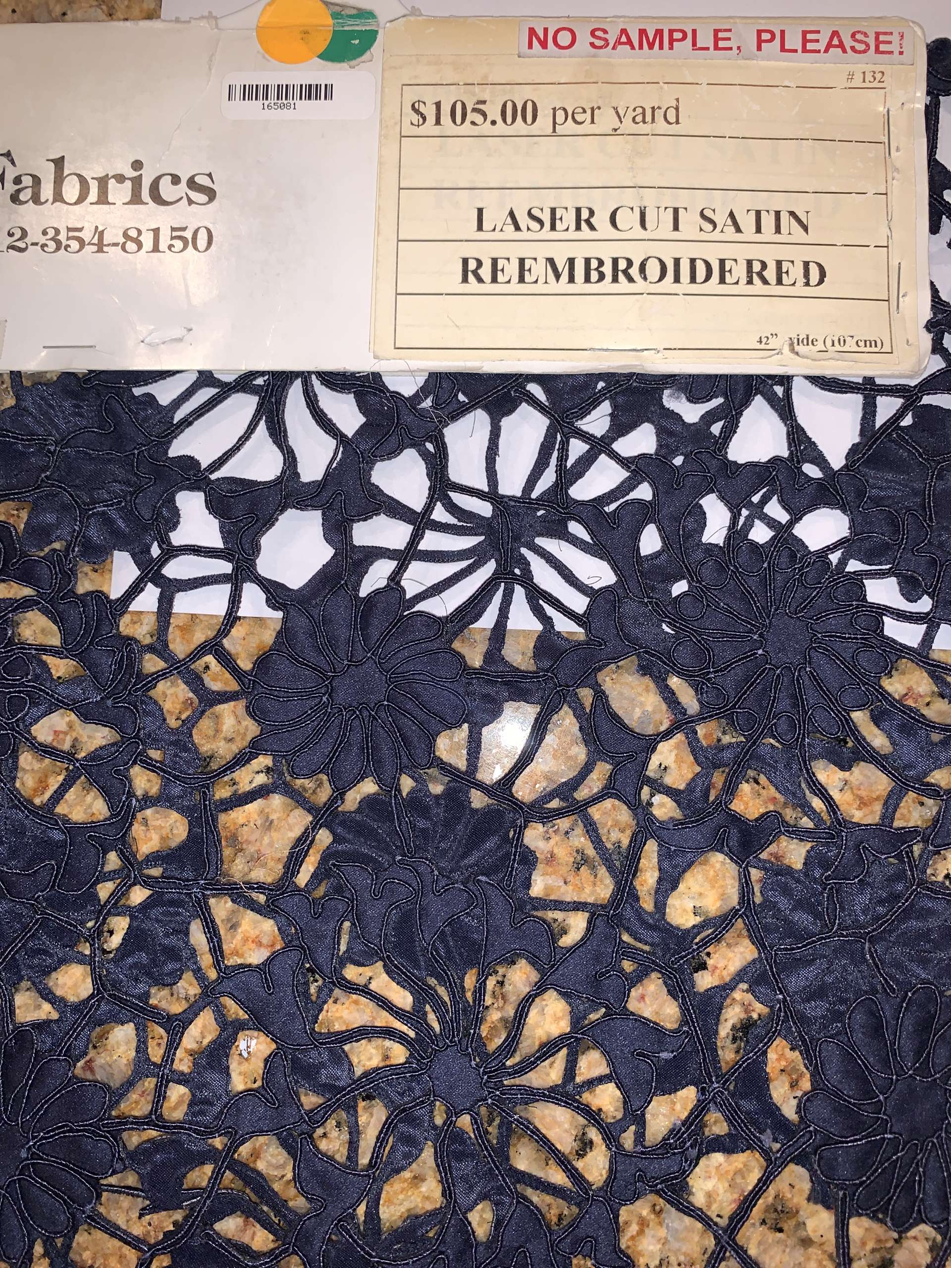  Laser Cut Satin Reembroidered