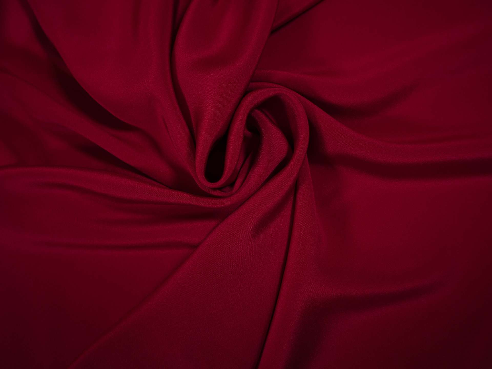 silk 4 ply crepe in Ruby- draped