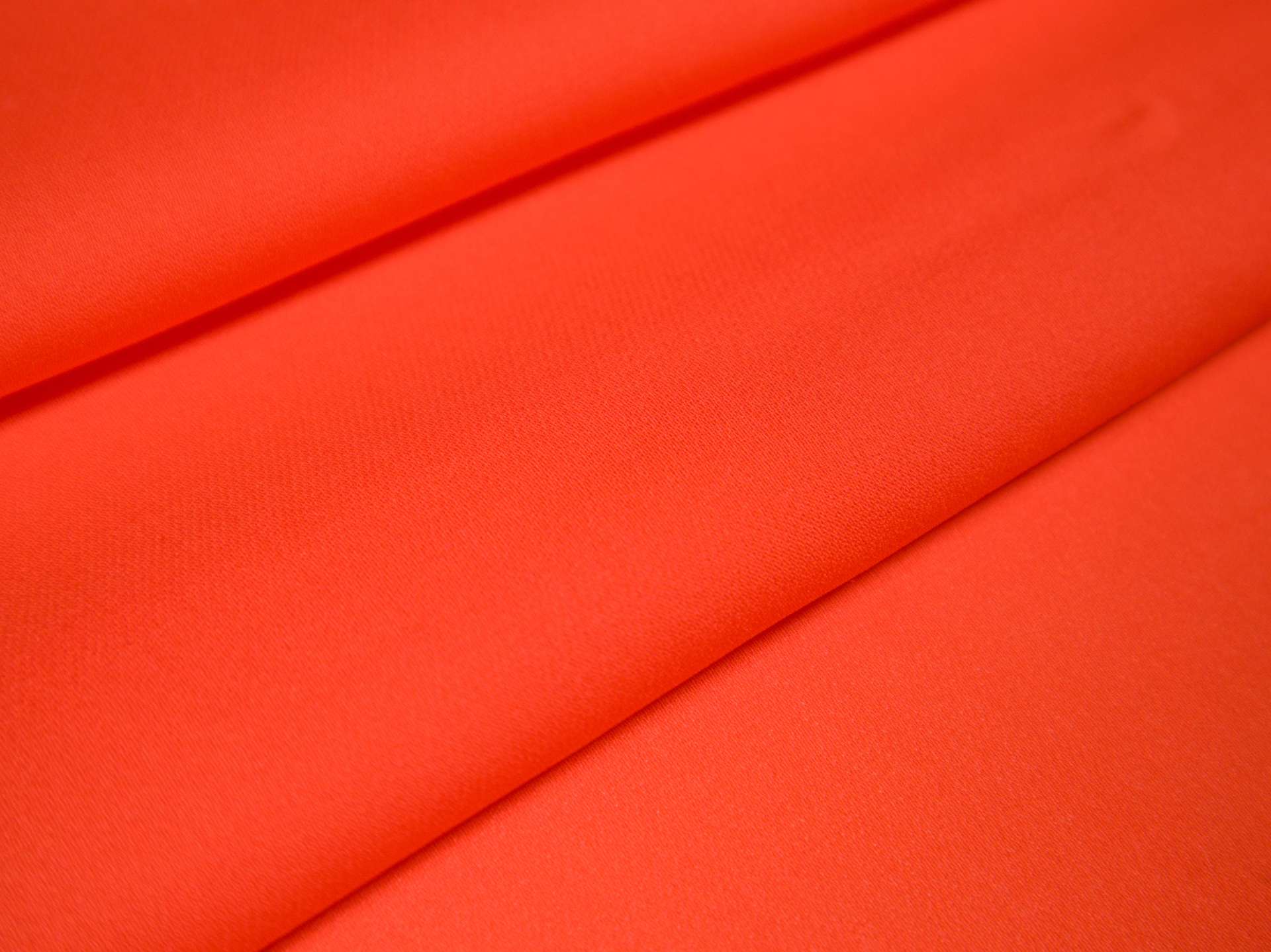 Silk Georgette in Tangerine folded