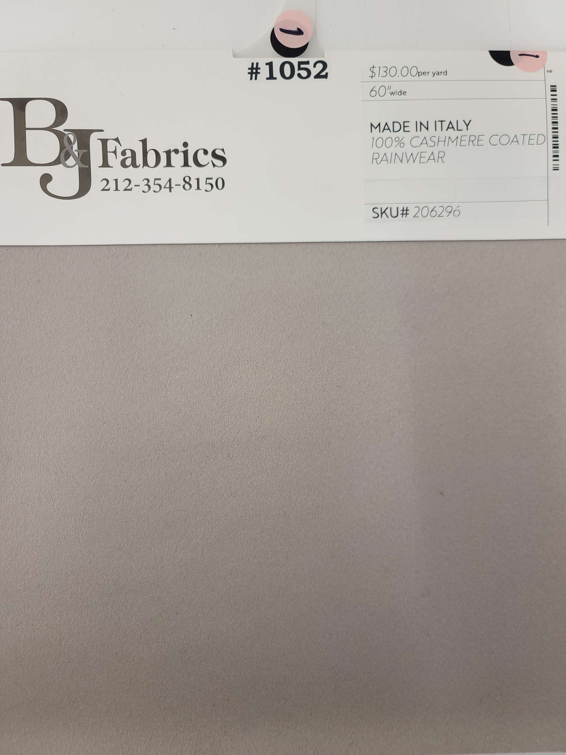 100% Cashmere Coated Rainwear