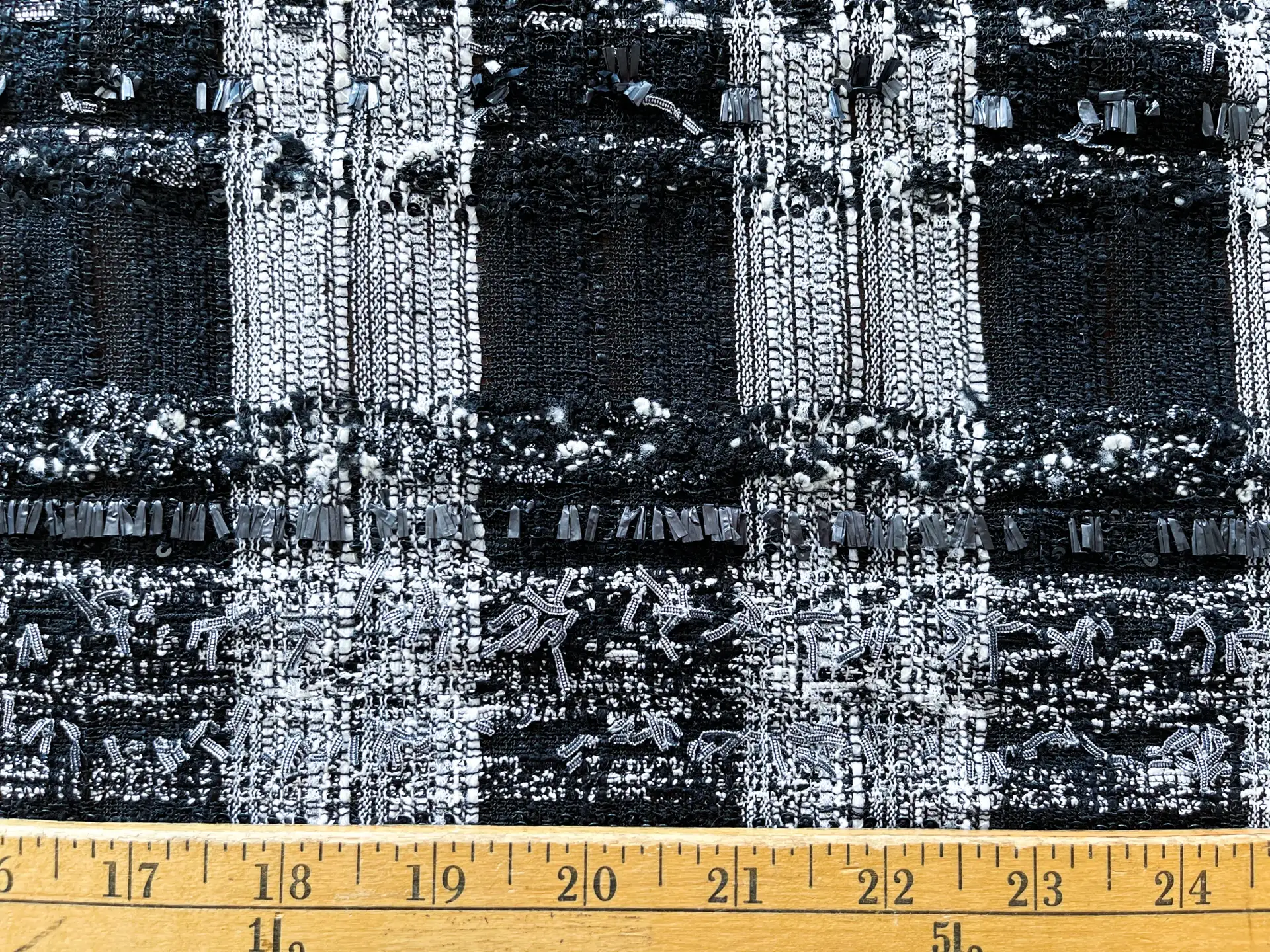 Black and White Couture Tweed