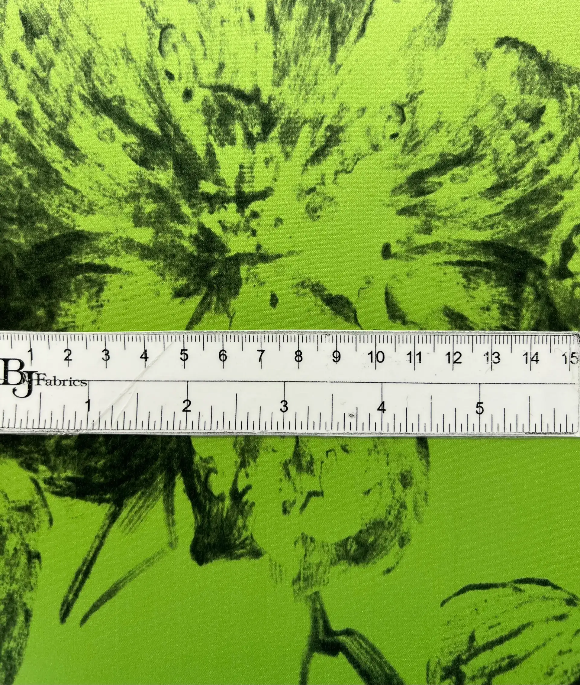 Made in Italy Printed Pure Silk Duchess Satin in Lime