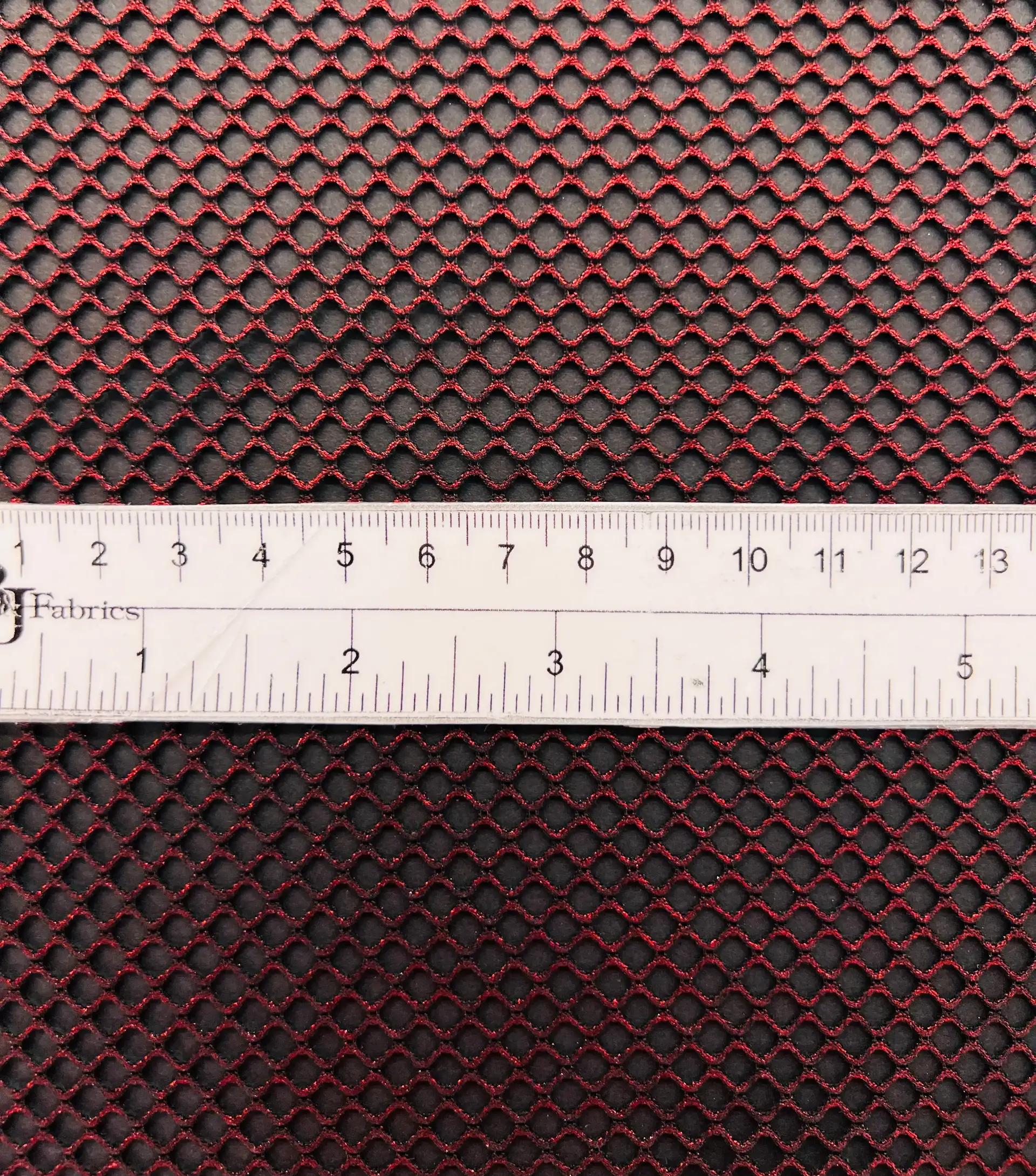 Rust Metallic Foiled Polyester Fishnet 