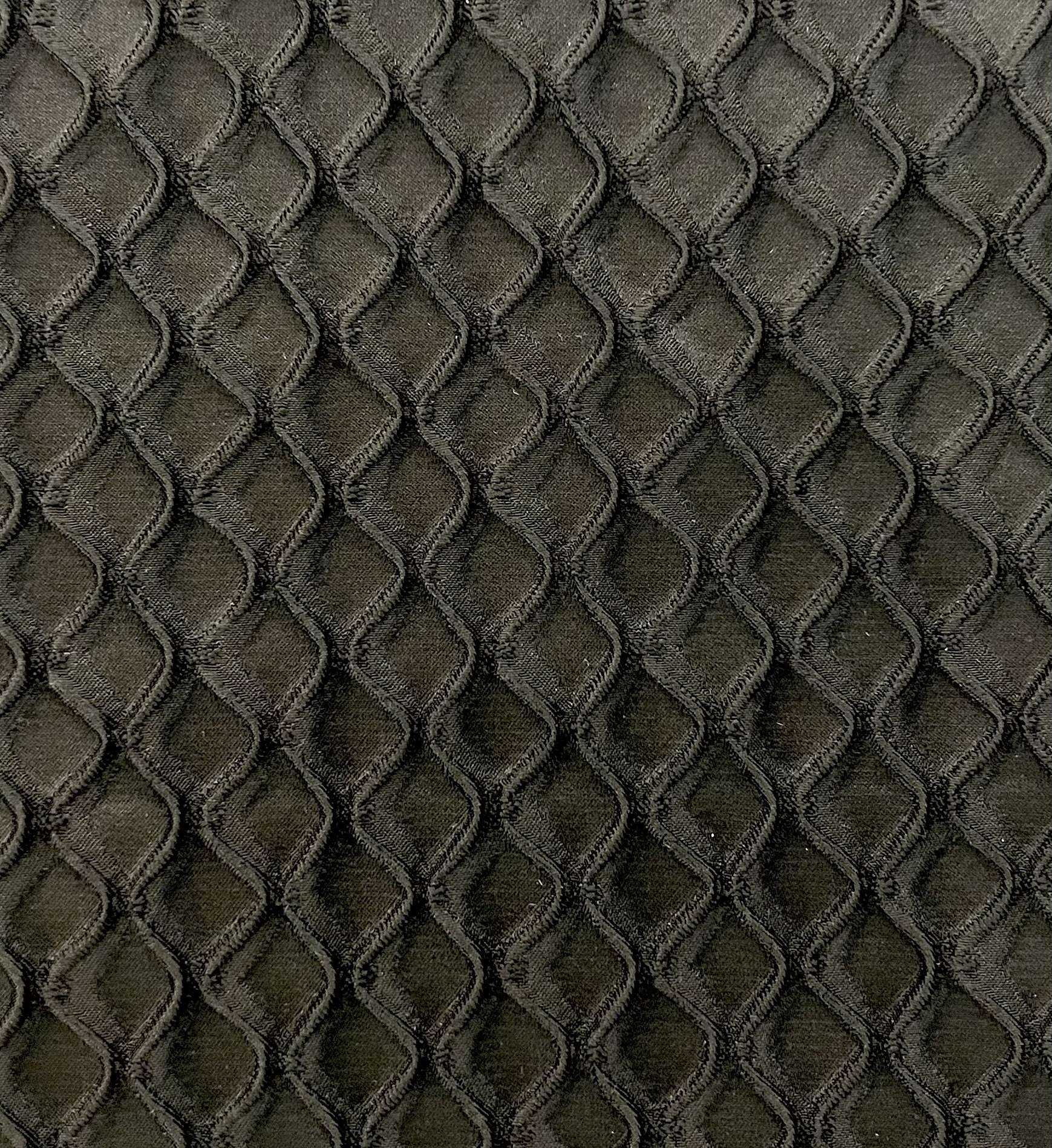 Birdseye Cloqué in Black