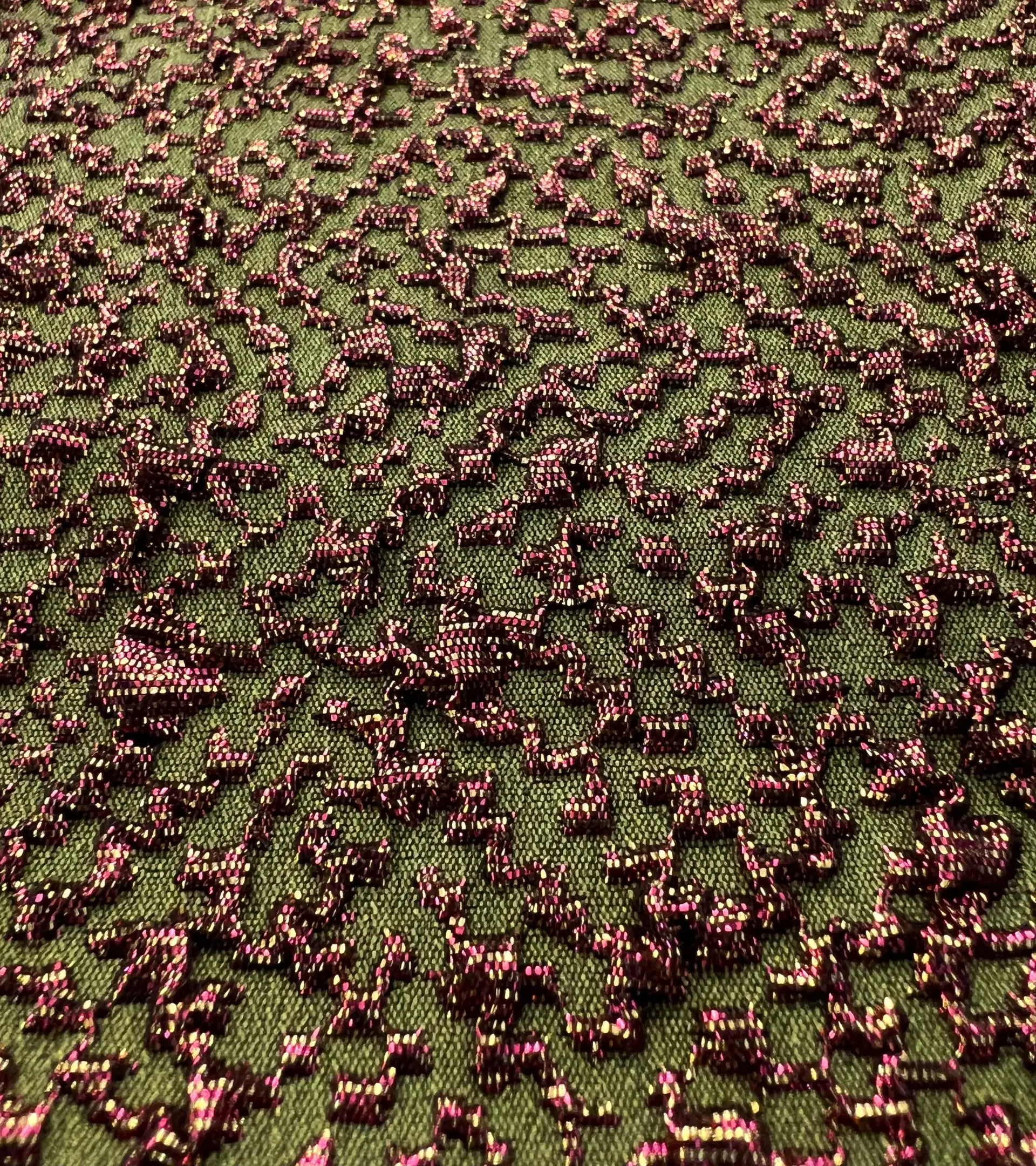 Opalescent Stretch Metallic Brocade in Olive/Bronze