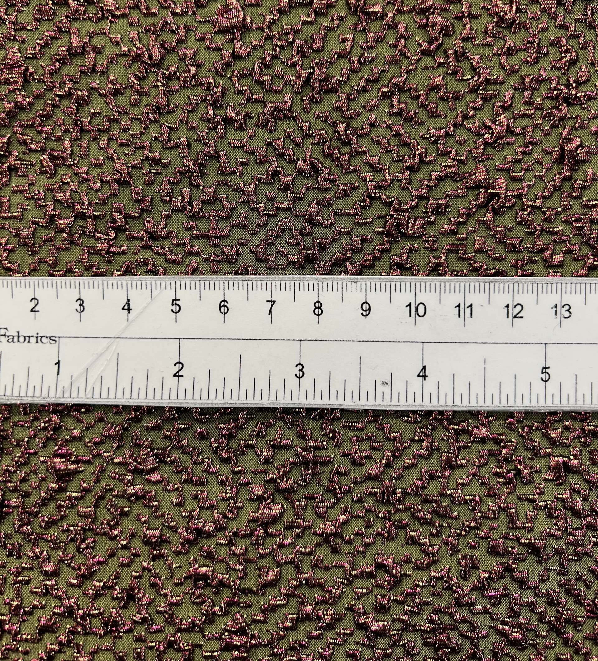 Opalescent Stretch Metallic Brocade in Olive/Bronze