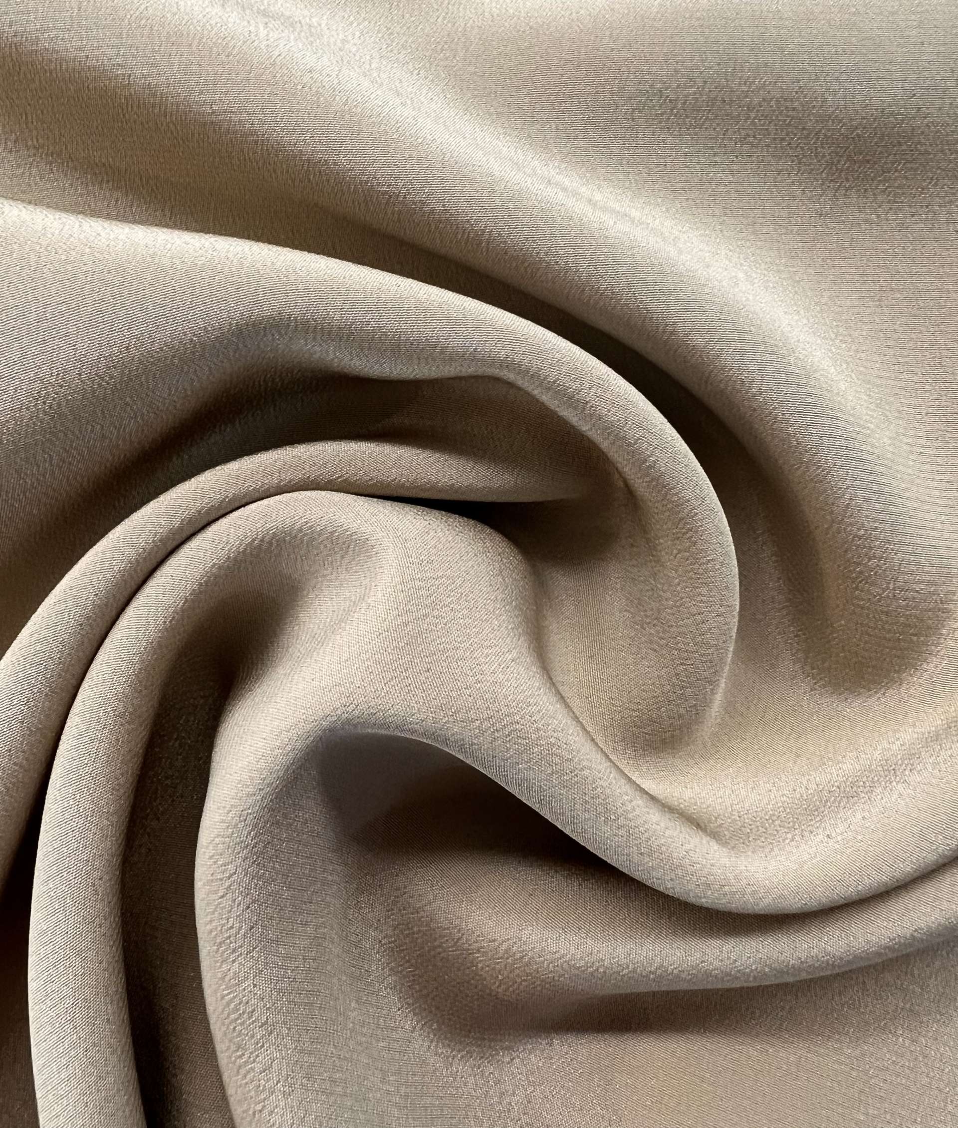 Silk Crepé de Chine in Sandy Beige