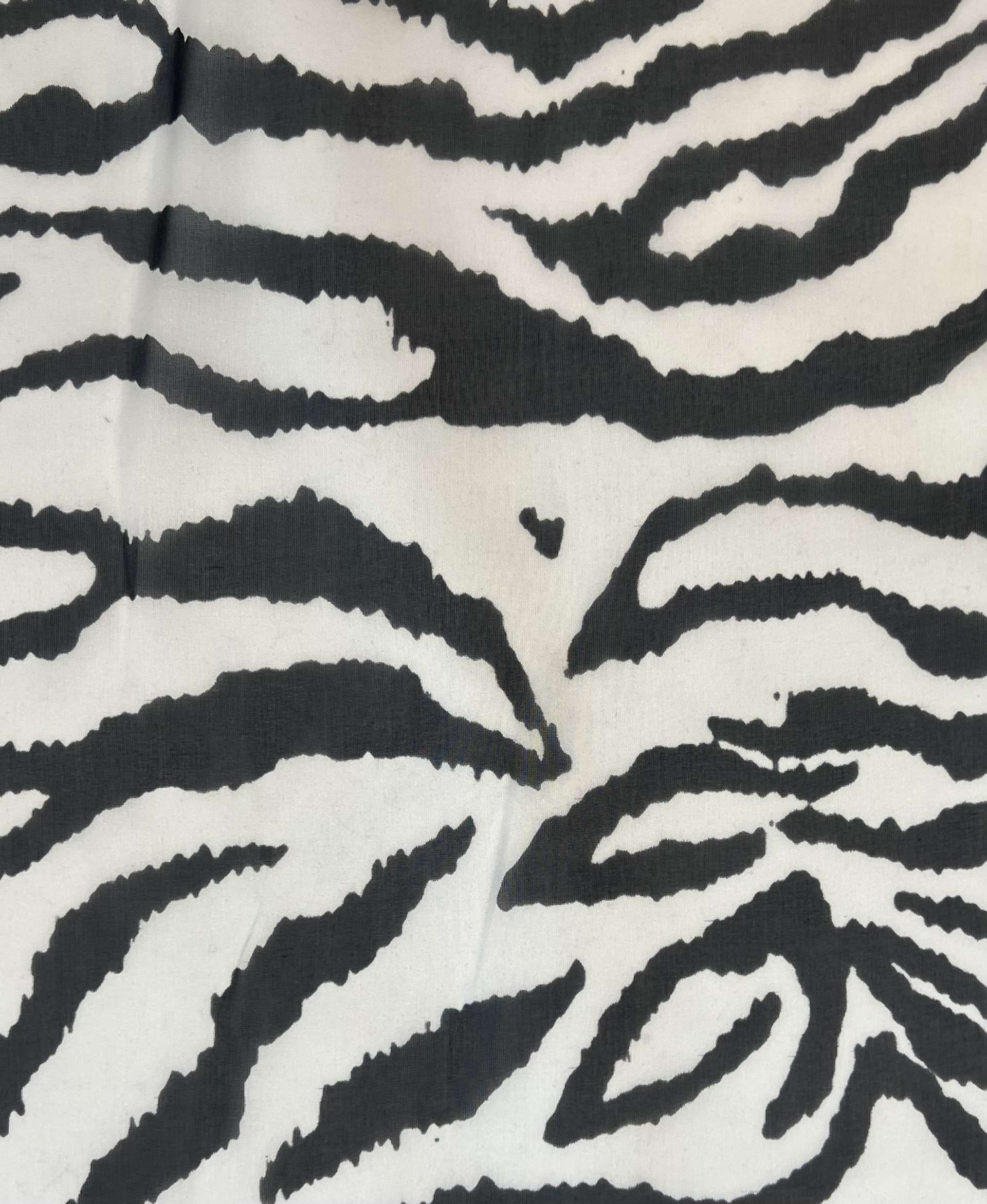 Printed silk Chiffon in Zebra 