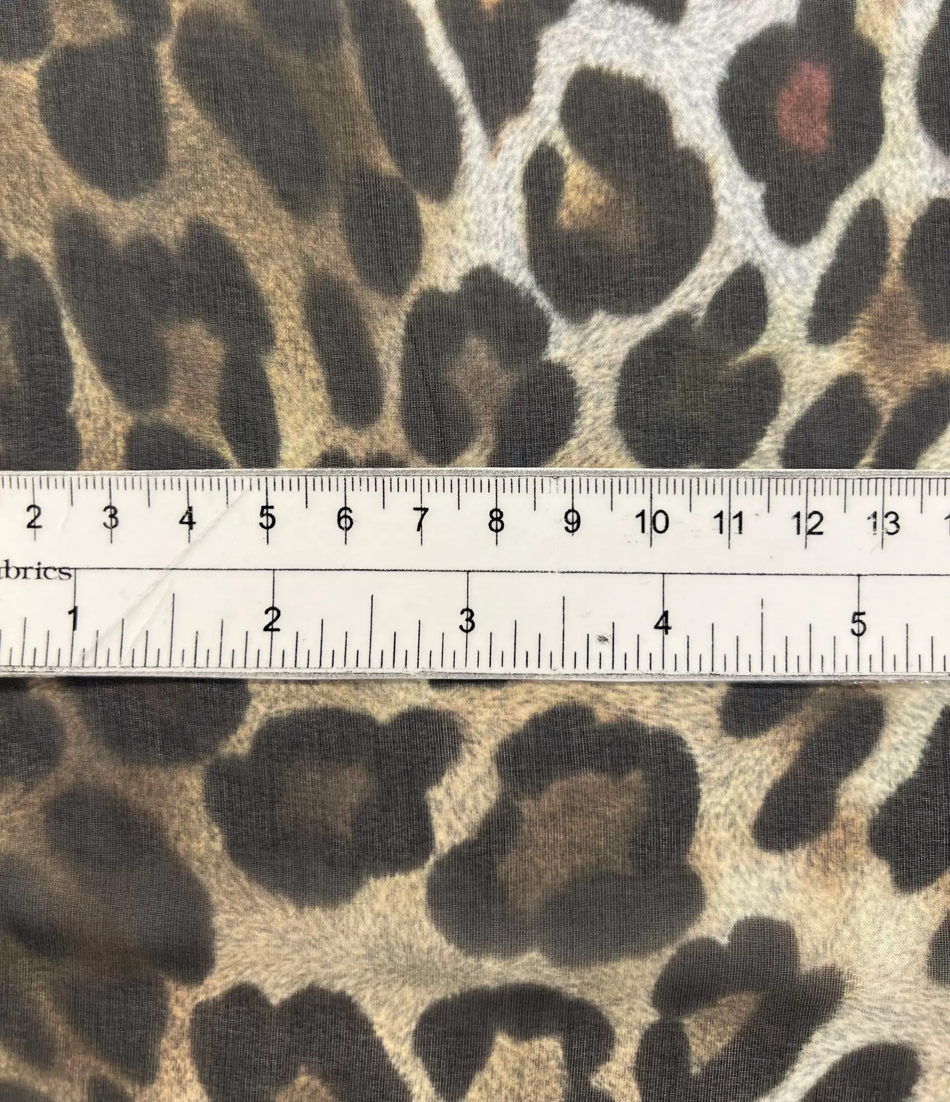 Printed Silk Chiffon in Leopard