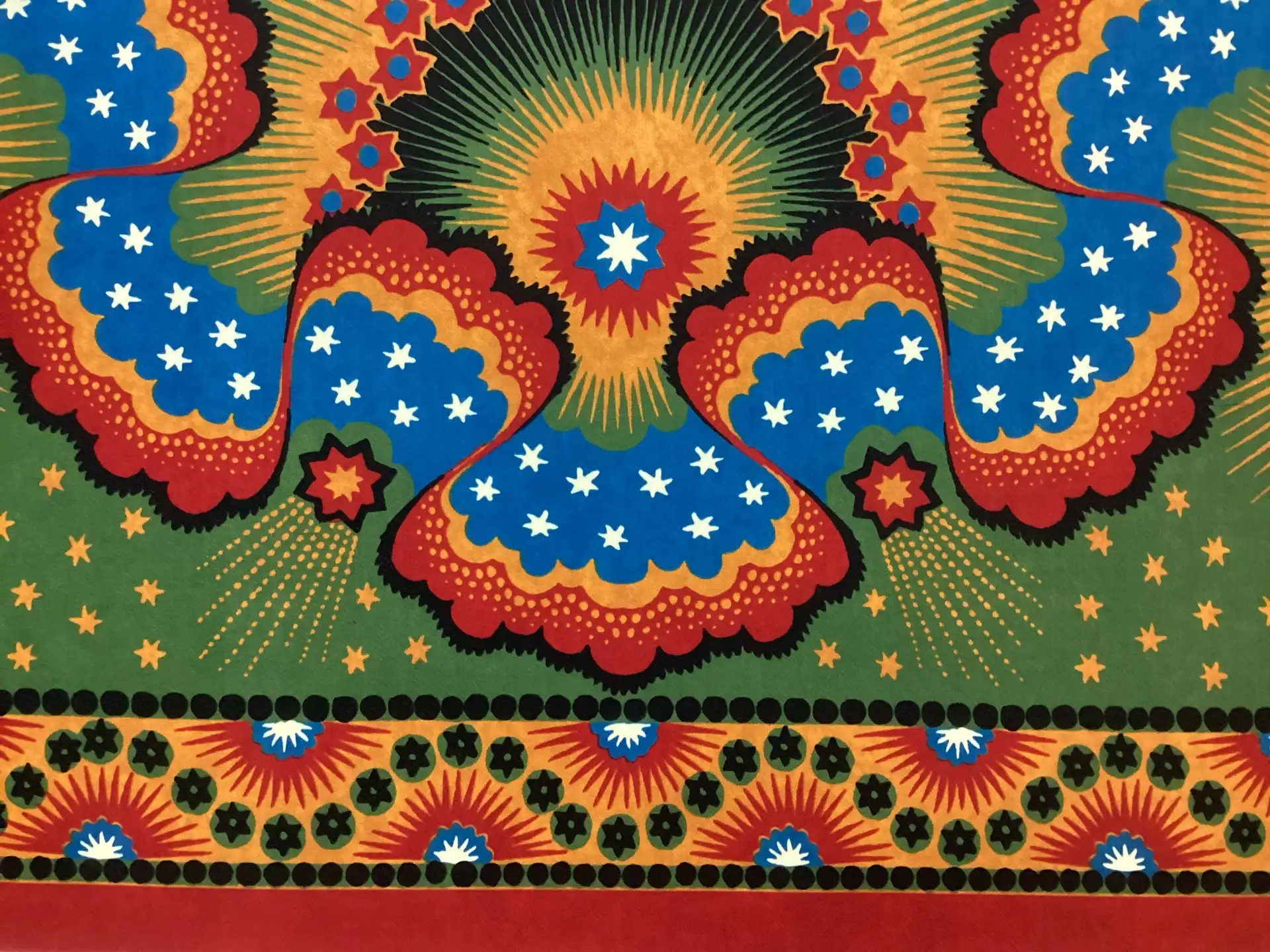 Silk & Wool in Matt Jewel Tones Printed 