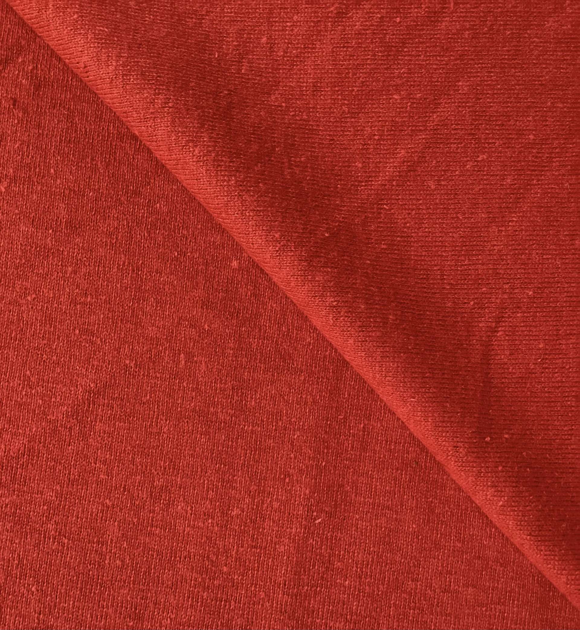 Organic Hemp & Cotton Jersey In Ruby 