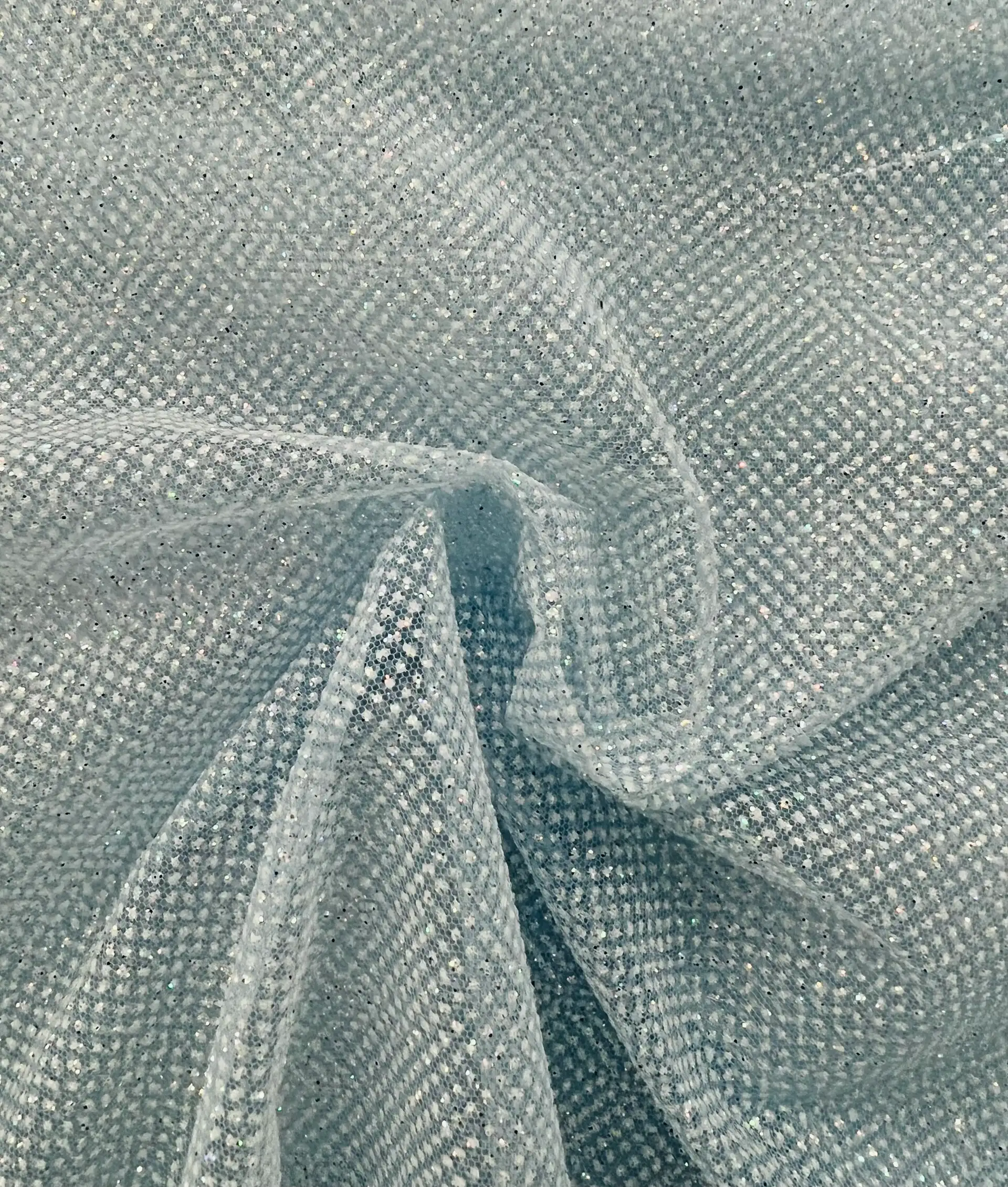 Glitter Tulle in Baby Blue