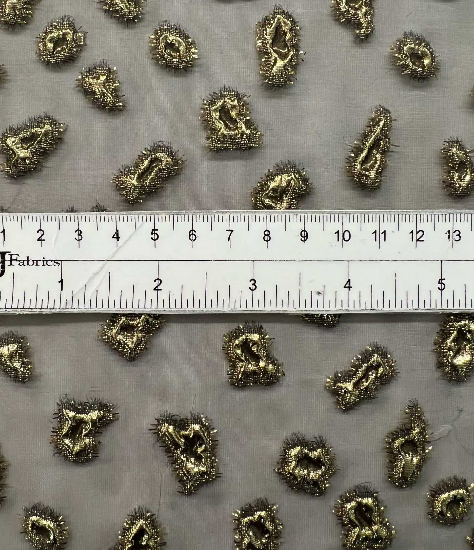 Metallic Fil Coupé Polyester Organza 