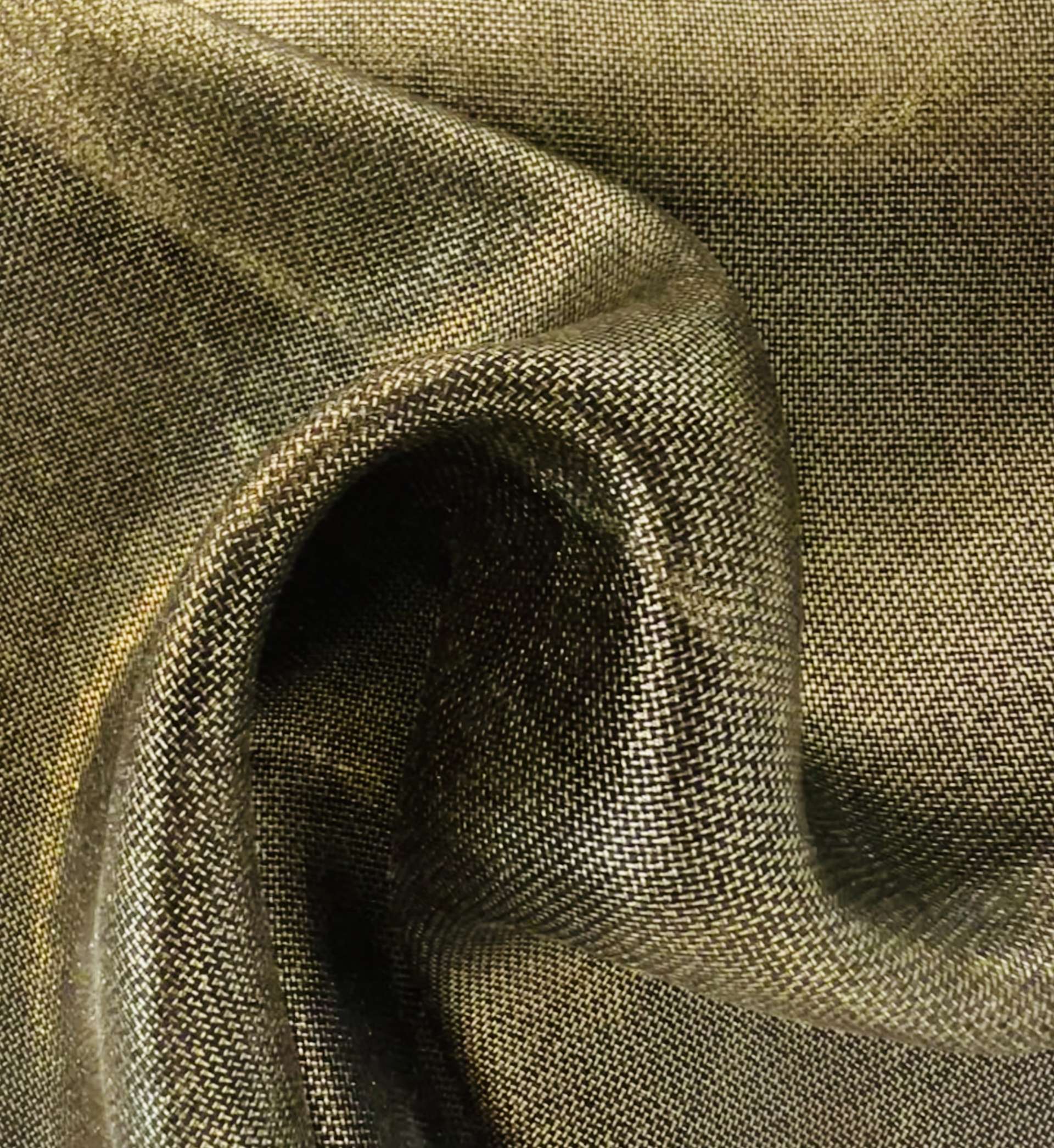 Metallic Coated Nylon Marquisette in Dark Gold 