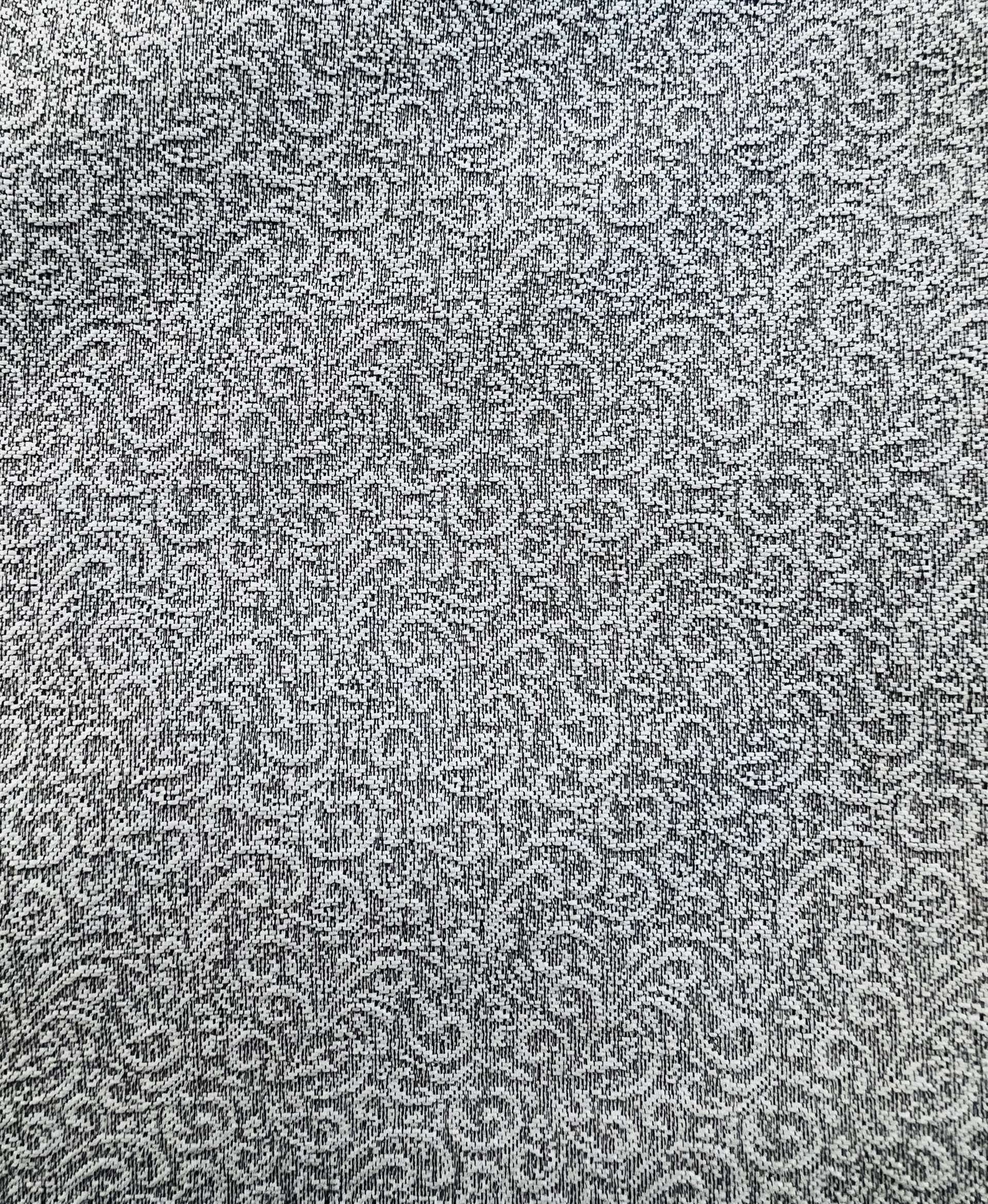 Silk Blend Micro-Floral Jacquard Brocade in Silver Grey