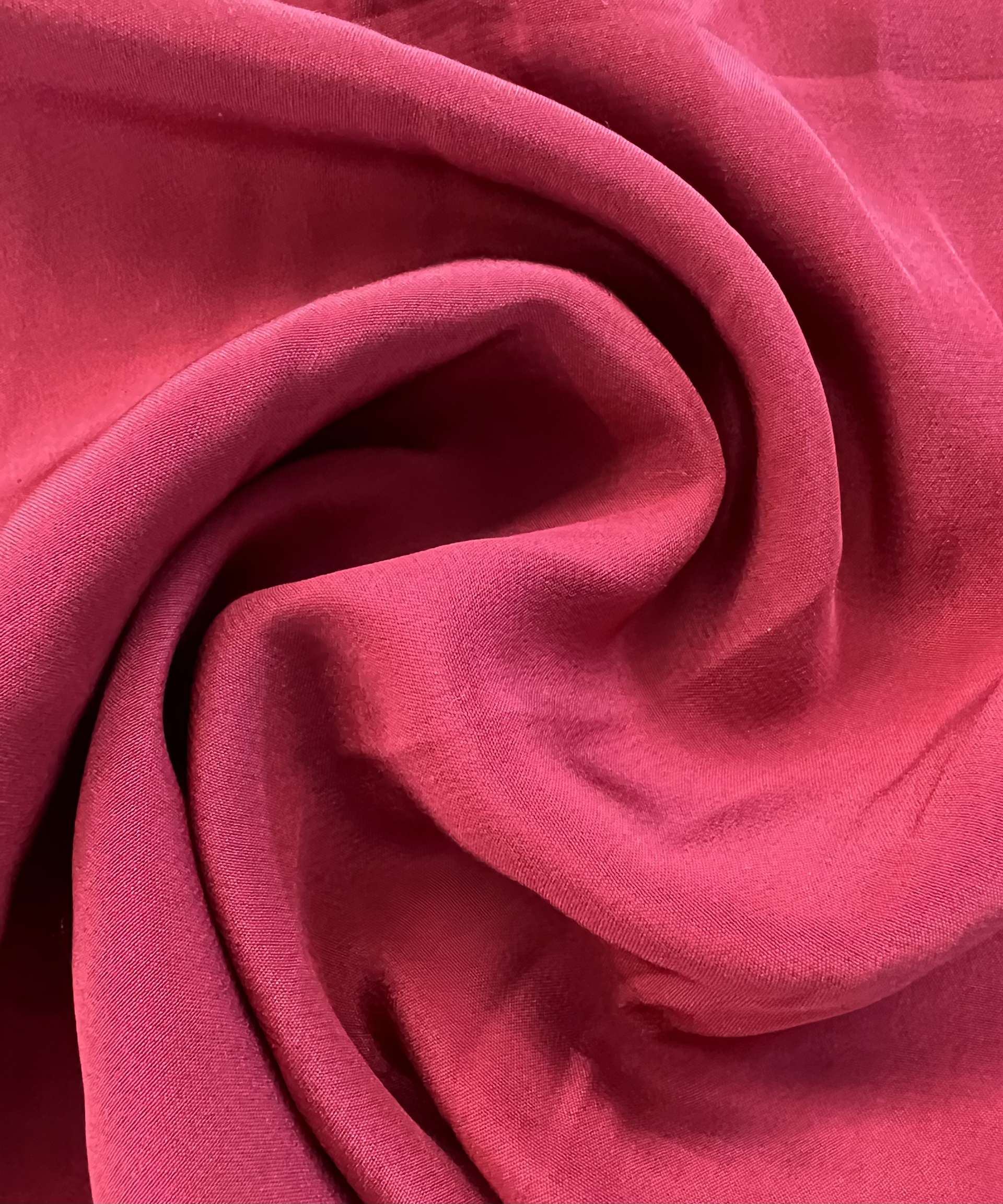 Pure Silk Crepe de Chine in Deep Rose