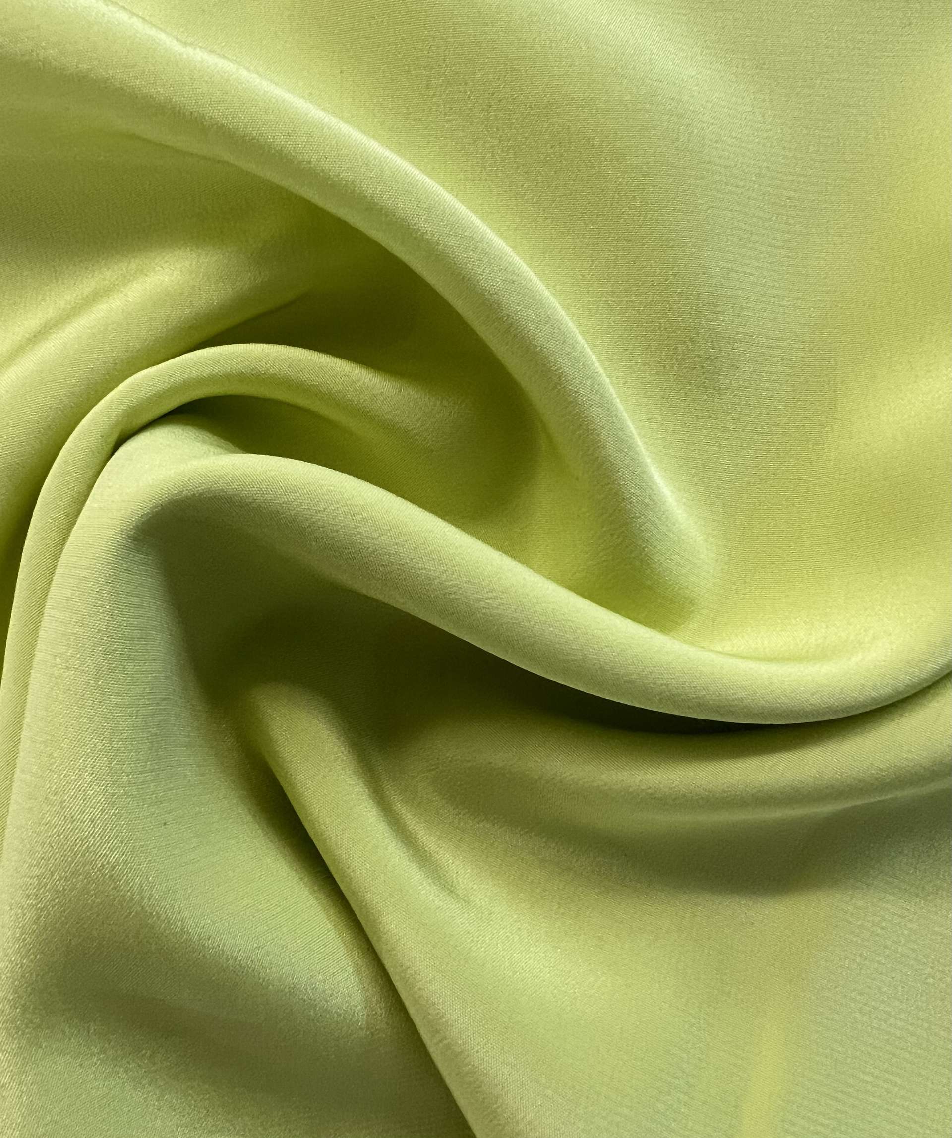 Pure Silk Crepe de Chine in Soft Lemon