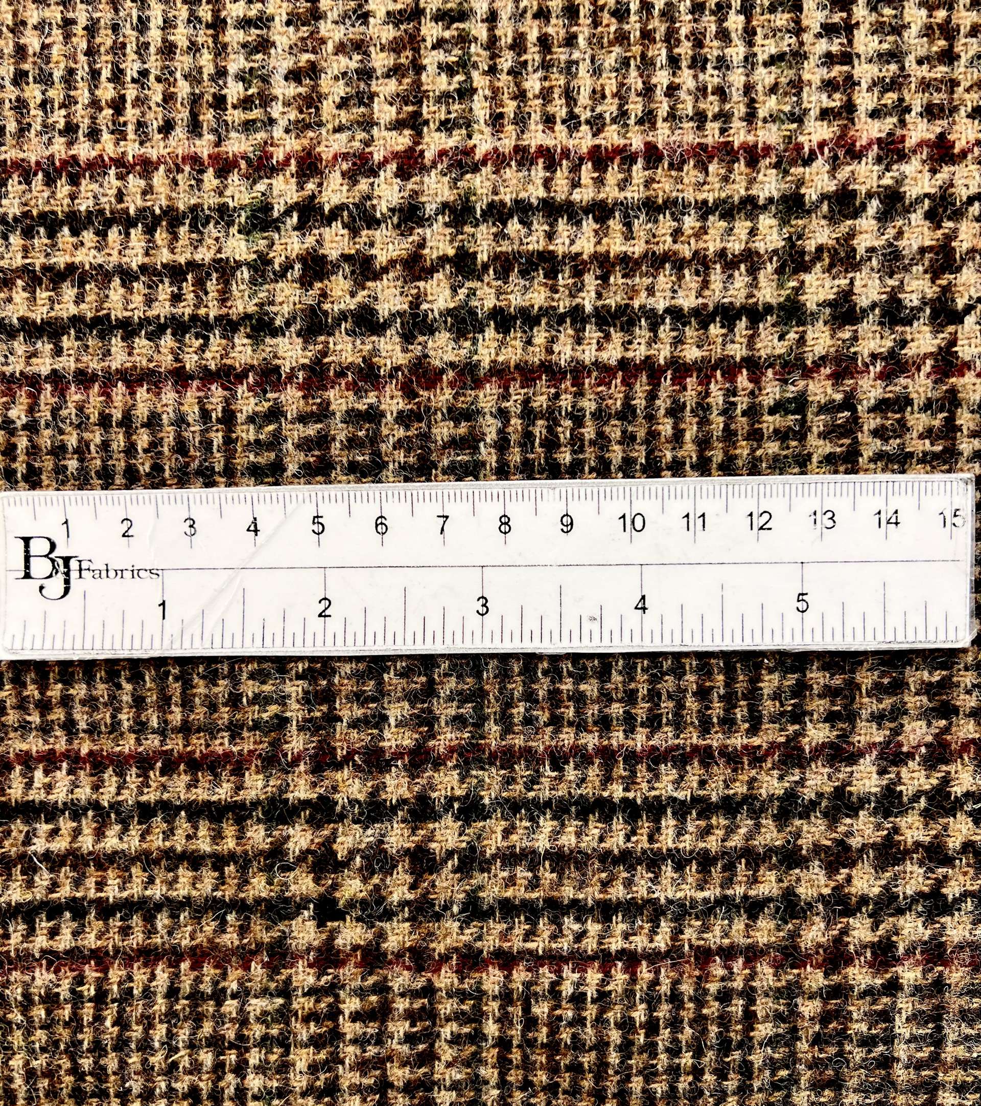 English Wool Plaid Tweed in Brown Merlot