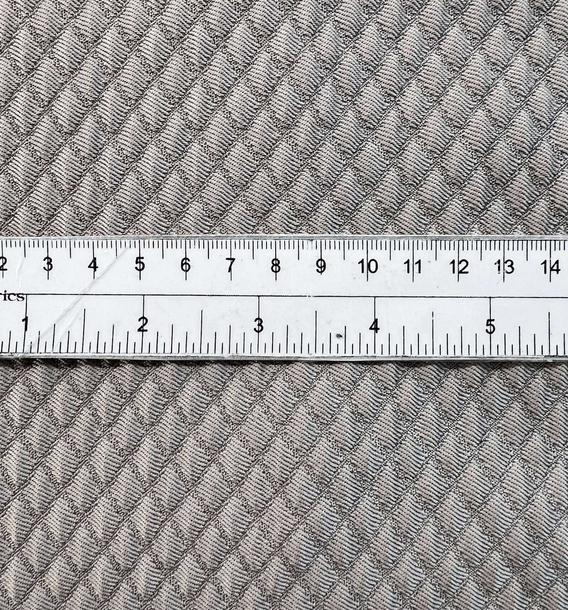 Polyester/Acetate Geometric Brocade in Gray