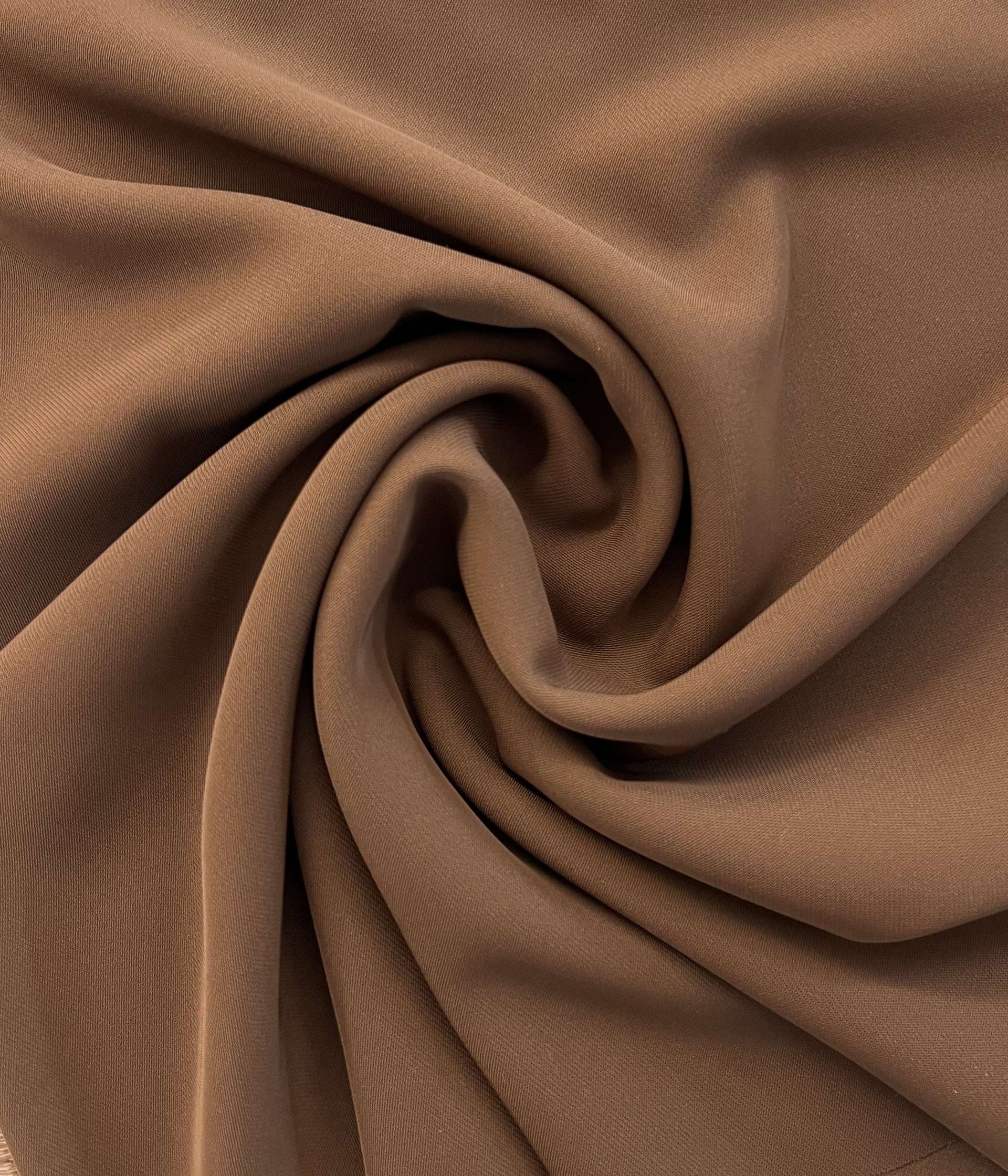 97% Poly 3% Lycra Stretch Crepe Georgette in Brown