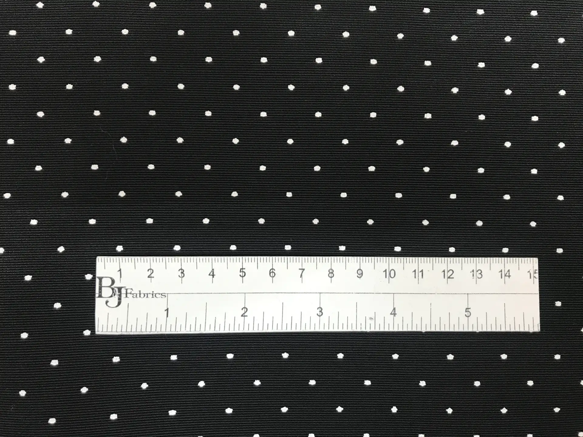 Cotton & Rayon Bangaline in Black with White Dots