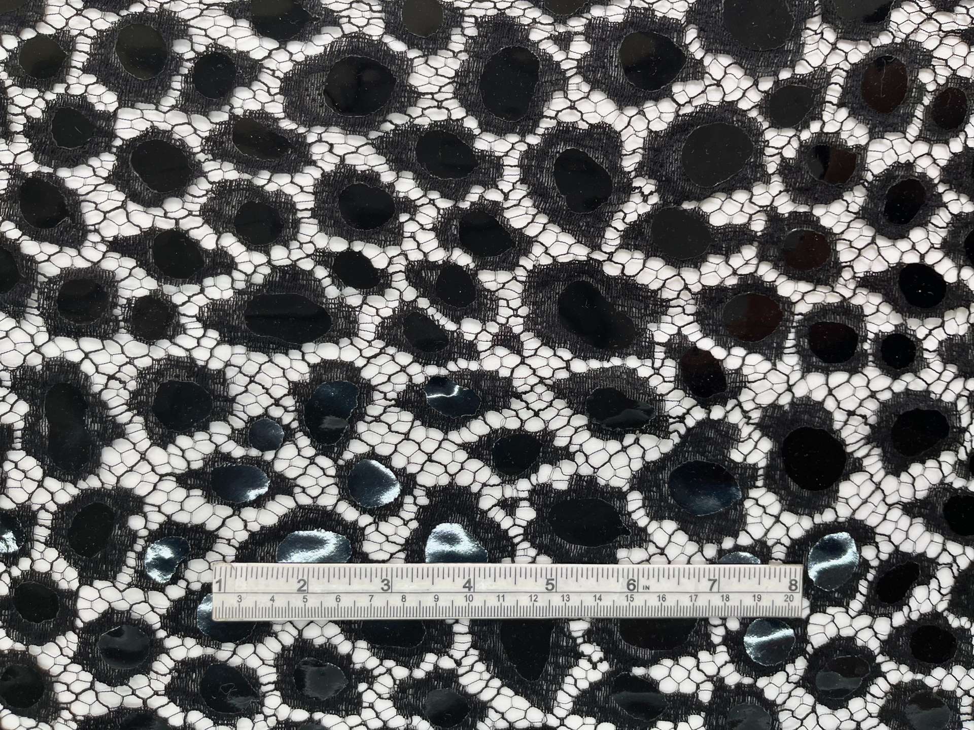 Made in France Double Scalloped Chantilly Lace in Black