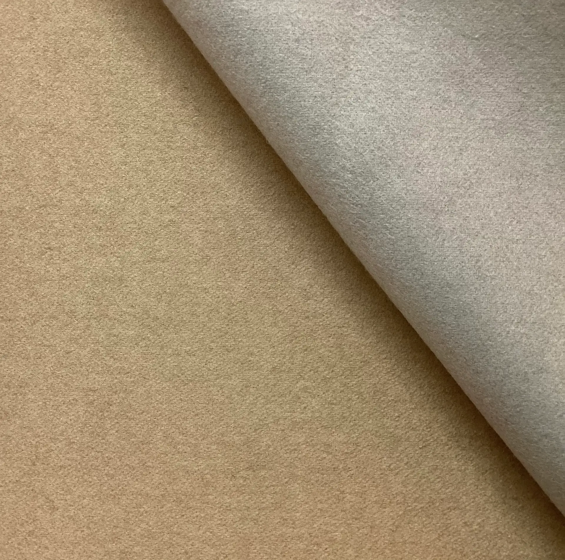 Cashmere & Wool Doubleface Coating In Sand & Mortar